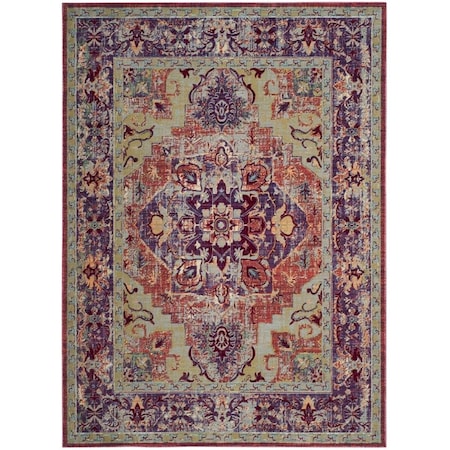 Safavieh Claremont Power Loomed Rectangle Area Rug Purple & Coral - 5 ft.-1 in. x 7 ft.-9 in. CLR664A-5